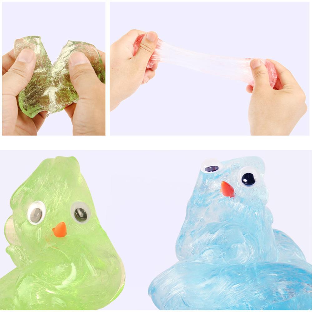 Buntes Flüssigglas Schleim Fidget Spielzeug Stressabbau Nicht-Newtonsche Flüssigkeit Hüpfender Knete für Kinder Geburtstagsgeschenk Party Mitgebsel