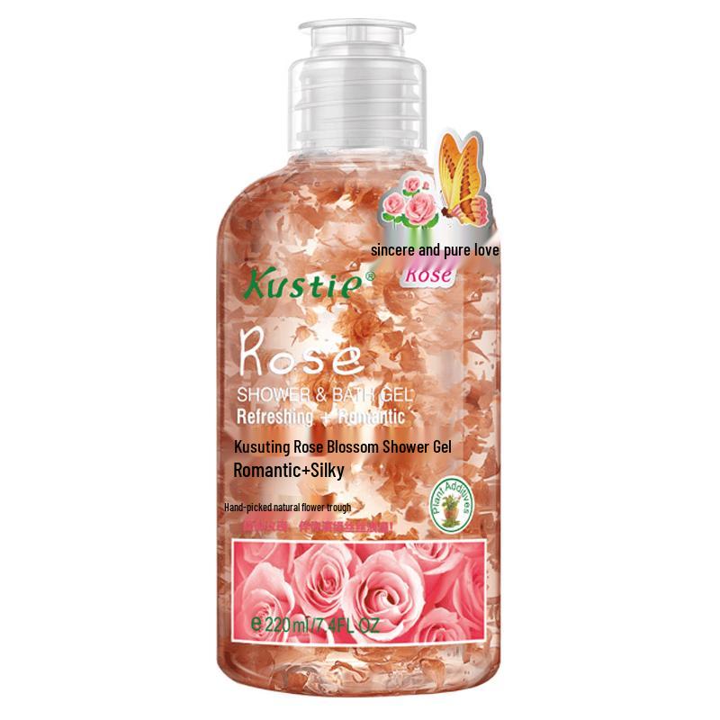 Kustie Rose Petal Lasting Fragrance Shower Gel
