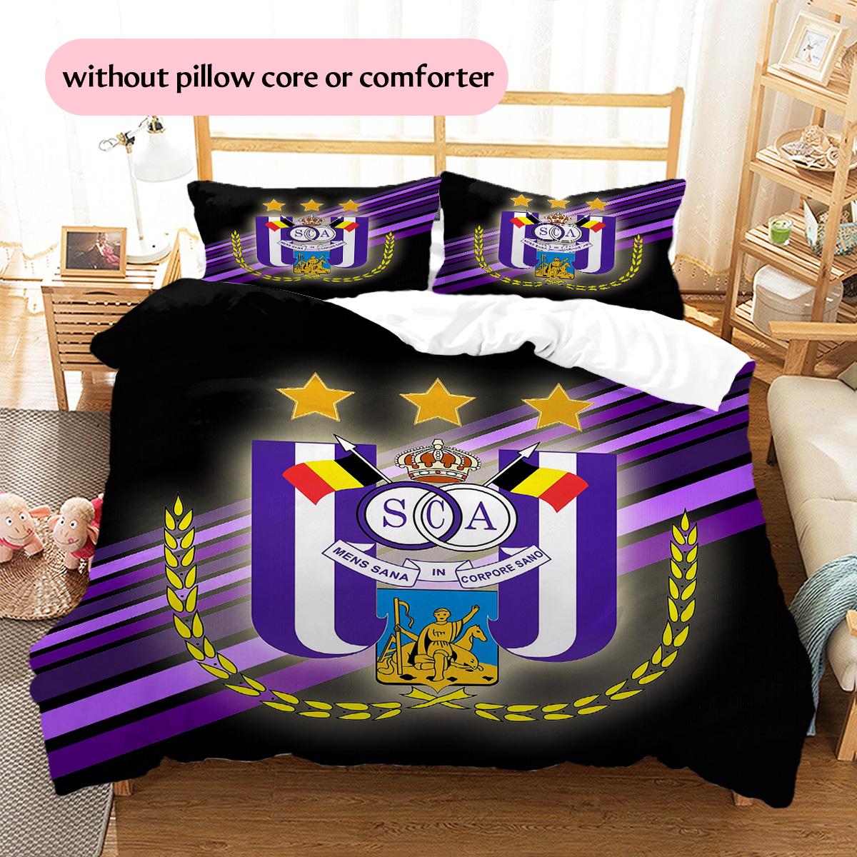 

RSC Anderlecht Узорный Комплект Постельного Белья Одеяло Домашний Декор Подарок (1 пододеяльник + 2 наволочки без наполнителя) 135x200cm