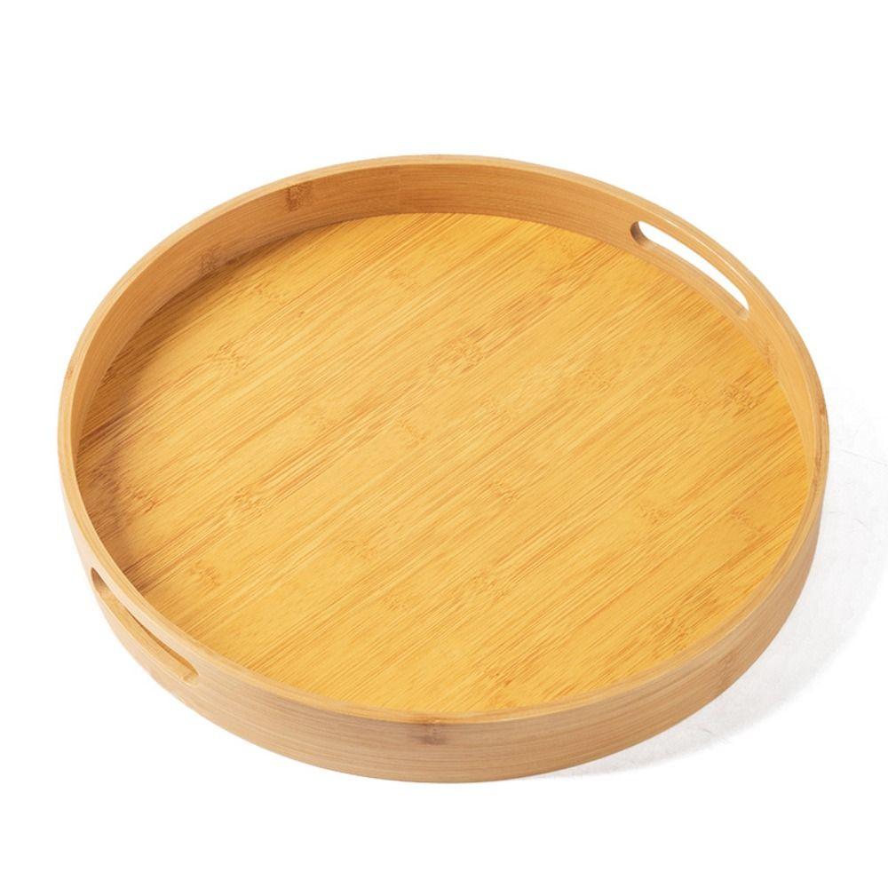 Multipurpose Tea Food Dish Simple Drink Platter Fruit Plate Bamboo Plate  Home Decoration