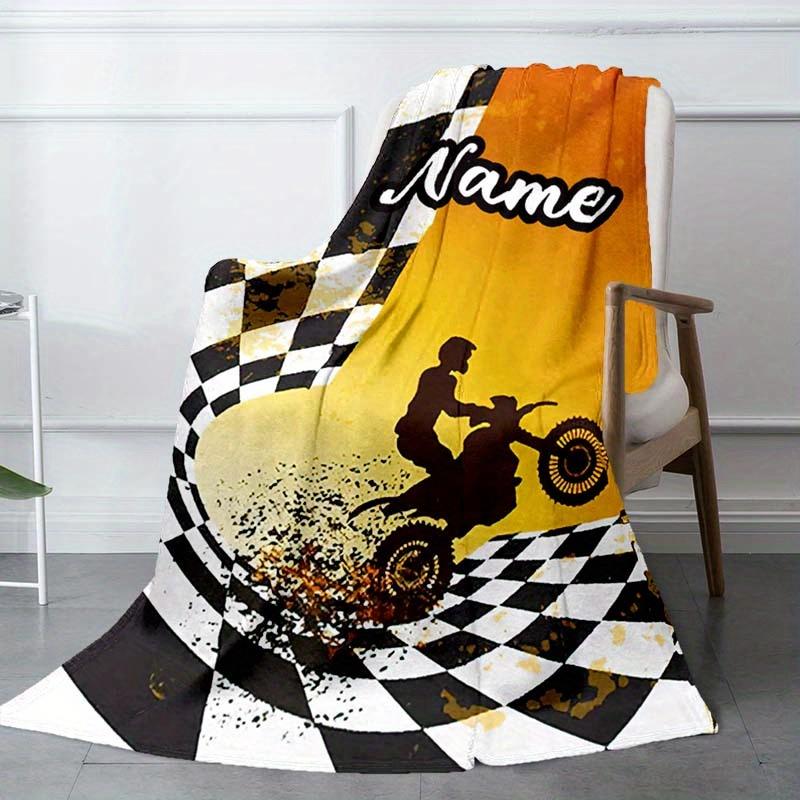 Motorcycle Customize Your Name Blanket Warm Comfortable And Soft Blankets Are Suitable For Home Lunch Break Blanket Office Sofa Sofa Gift To Relatives