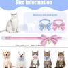 1Pc Breakaway Cat Bowtie Collar, Pearl Decor Pink Blue Bow Collar for Cats and Small Dogs Safety Pet Neck Accessory