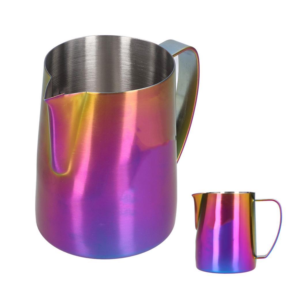 Milchaufschäumkrug, 600 ml / 20 oz, Edelstahl-Milchkännchen, Aufschäumkrug für Cappuccino Latte Art