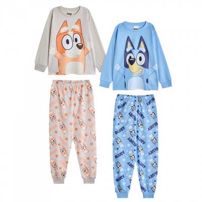 Bluey Childrens/Kids Characters Long Pyjama Set (Pack of 2)
