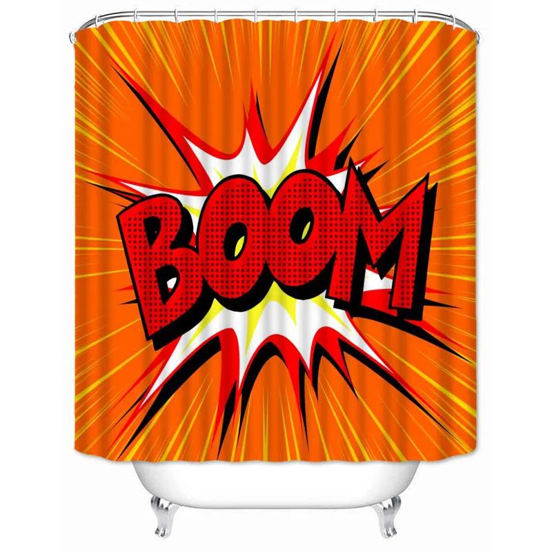

Comic-Pop-Art Shower Curtain Waterproof Bathroom Decor Polyester Fabric Bath Screen Bathtub Curtains With Hooks Shower Curtains W60H190(CM)-1 Pcs