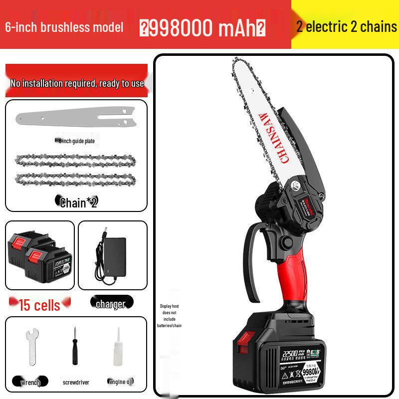 Rechargeable German Lithium-Ion Wireless Handheld Chainsaw for Tree Pruning and Small Felling