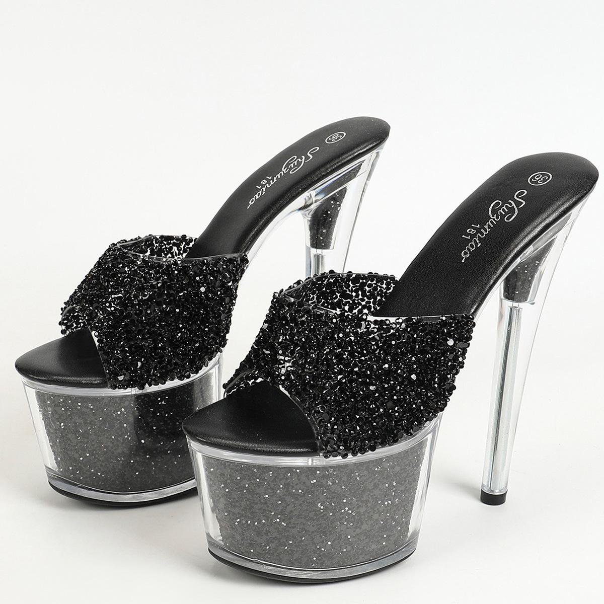 

Новые туфли на высоком каблуке Hentian для ночного клуба, туфли Water Diamond, женская обувь, туфли на высоком каблуке Steel Pipe 43