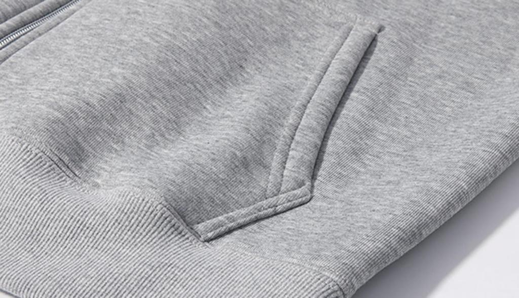 EASTEMPO Long Solid Loose Plus Sizes Women's Fall/Winter Fleece-Lined Hoodie, Sleeve, Zip-Up, Thick, Color, Fit, Stylish, (JP, Alphabet, 2XL, Gray)