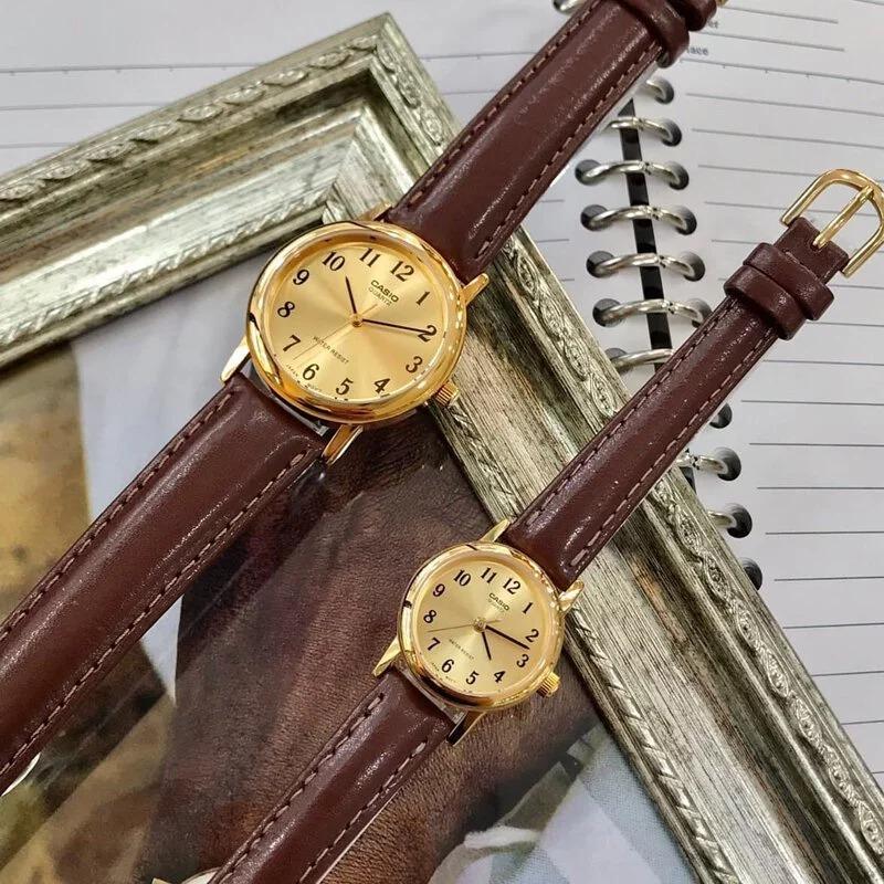 Casio STANDARD series, simple, fashionable, business and casual, classic pointer, digital scale, waterproof, quartz movement, leather MTP-1095Q-9B1