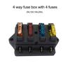 4-vägs säkringshållare Bilkretsblad Säkringsblock med 4 standardsäkringar