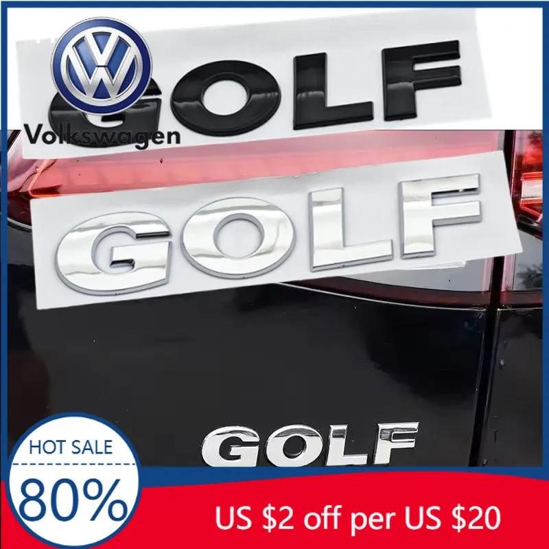 Dla VW Volkswagen Jetta MK5 Golf 3D ABS Chrom Czarny Logo GOLF Emblemat Litery Naklejka Odznaka Tylnej Klapy Samochodu Dla Volkswagen VW Gol