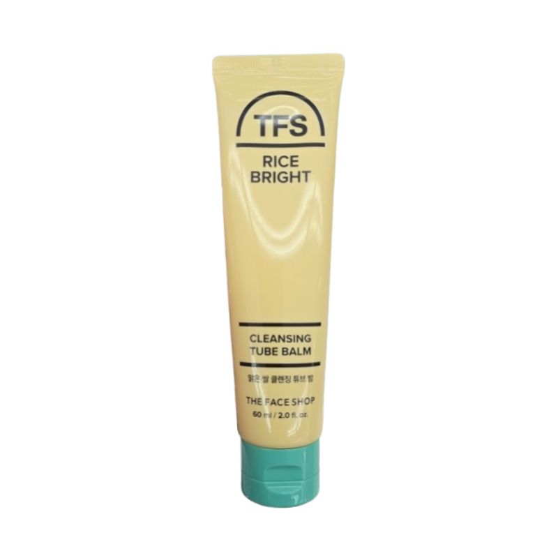 The Face Shop Rice Bright Cleansing Tube Balm 60ml – Fermented Rice Extract, Melting Balm Texture, Deep Pore Cleanse, Gentle Daily Facial Cleanser 60ml