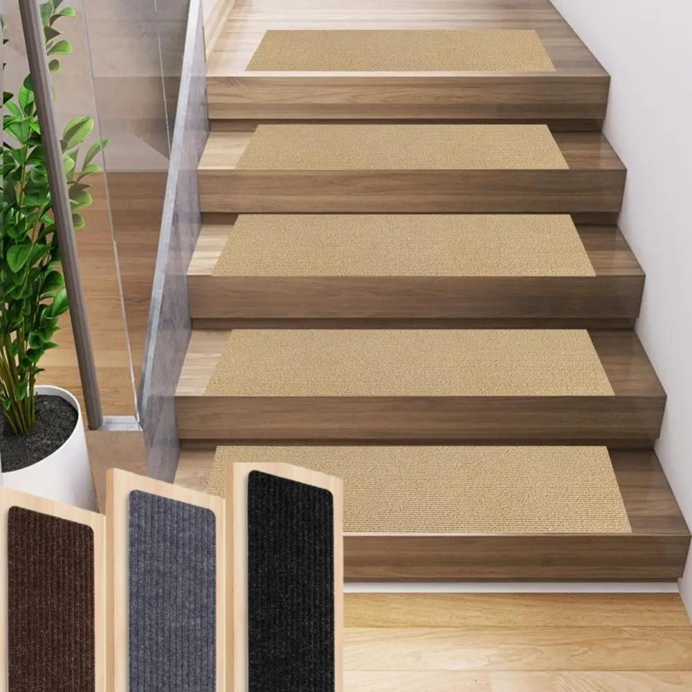 1Pc 20cmX100cm Stair Tread Carpet Mats Self Adhesive Non-Slip Water Absorption Stair Mat Step Rugs Floor Mats Pad Carpet Rug
