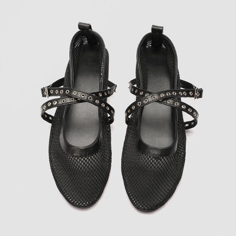 Shoes Woman 2025 Female Footwear Shallow Mouth Ballet Flats Round Toe New Summer Dress Ballerinas Spring Floral Flower Fabric