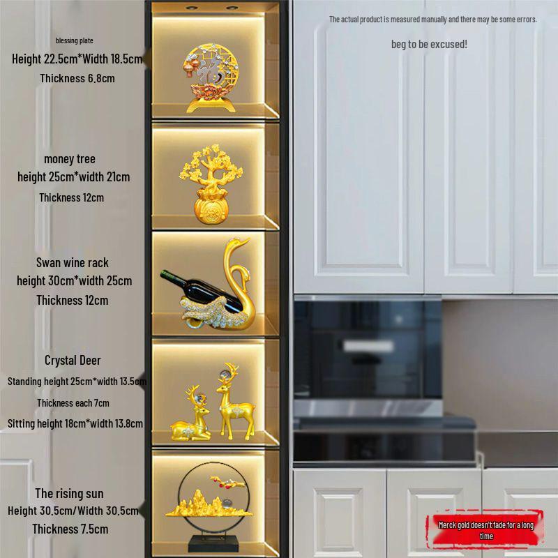 Luxury Wine Cabinet Ornaments for Living Room Entrance Decoration