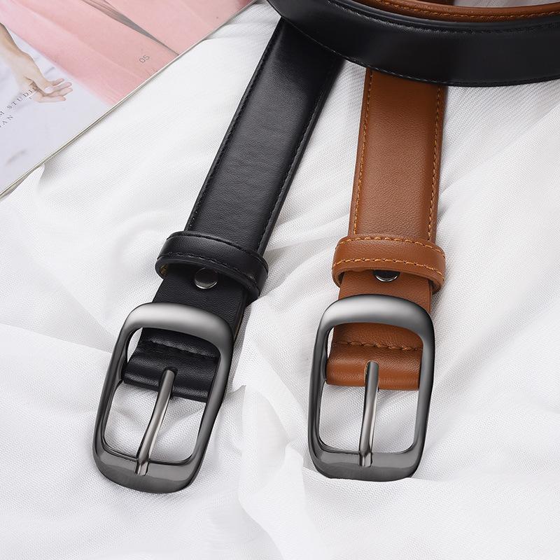 Ladies Belt Casual Vintage Pin Buckle Belt Schoolgirl Decorative Jeans Belt