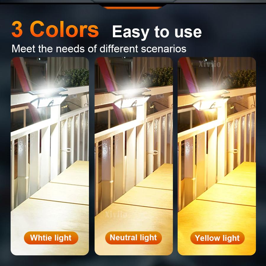 New Solar LED Light PIR Motion Detector Control USB Output Waterproof Handheld Portable Outdoor Wall Light Patio Farm Camping