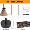 Interactive Haunted Broom Prop Automatic Motion Activated Dancing LED Lights Halloween Sound Effects Indoor Outdoor Party