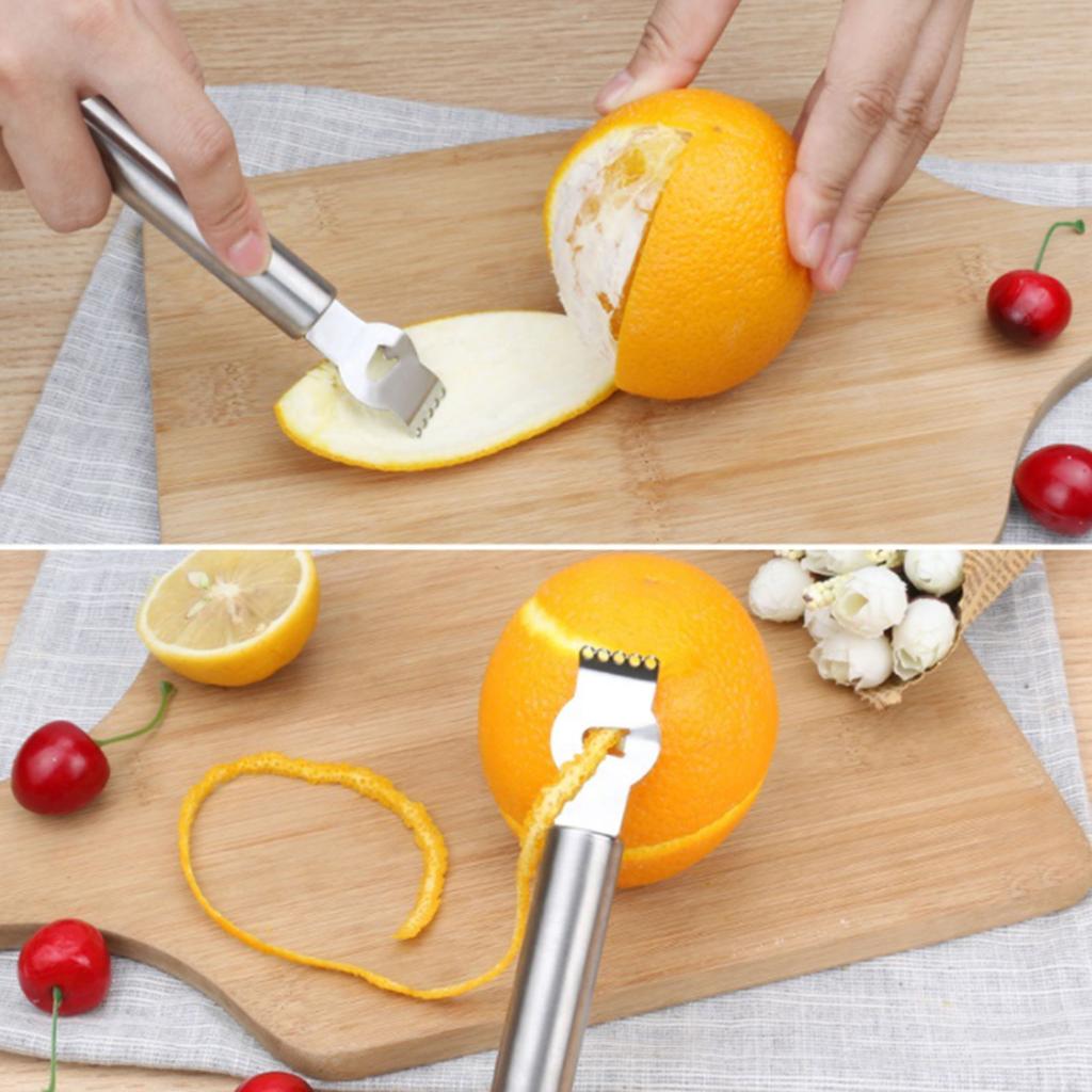 Lemon Peeler 304 Stainless Steel Lemon Zester Grater Orange Citrus Peeler Kitchen Fruit Peeling Tools