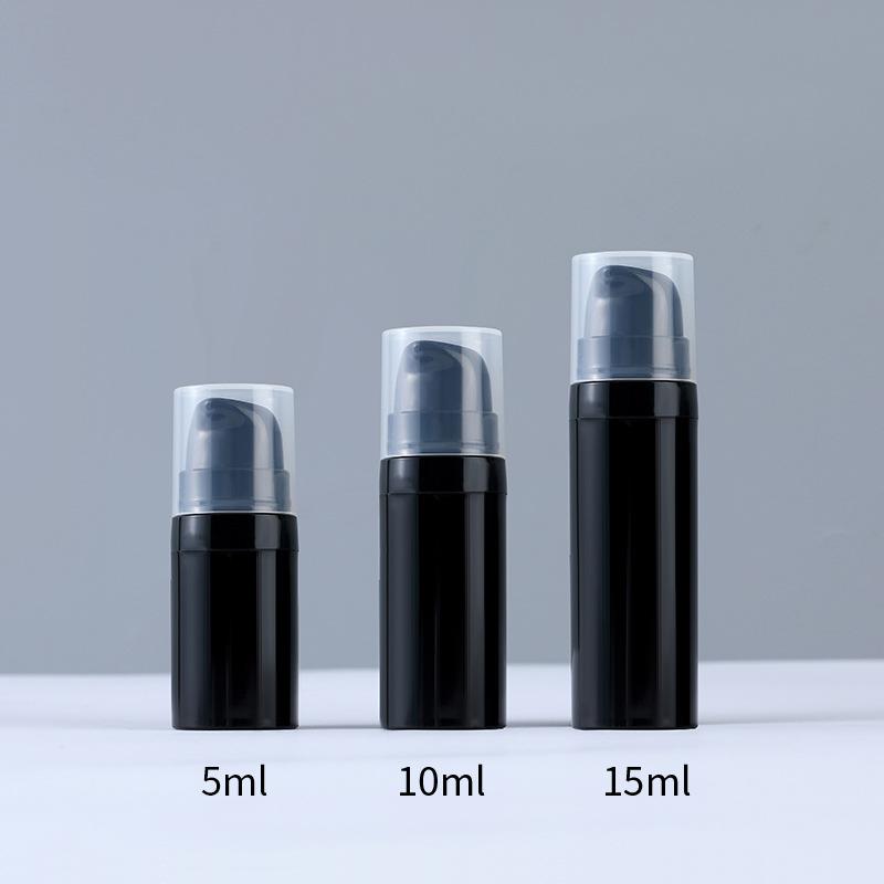 1pc Refillable Lotion Bottles Airless Pump Vacuum Toiletries Container Empty Plastic Cosmetic Bottle 5ml 10ml 15ml