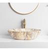 Tengxiang Ivory White Ceramic Marble Countertop Single Hole Top-Mount Sink