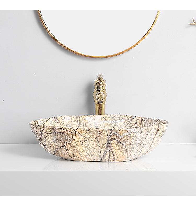 Tengxiang Ivory White Ceramic Marble Countertop Single Hole Top-Mount Sink