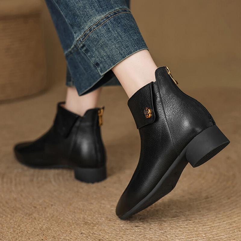 

Цветок Острый Носок Женские Ботильоны На Среднем Каблуке Обувь Тренд 2025 Мода Повседневные Офисные Челси Ботинки Новые Сексуальные Туфли-Лодочки Mujer Botas 36 чёрный