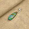 Beauteous Rainbow Calsilica Gemstone Handmade 925 Sterling Silver Jewelry Pendant For Women