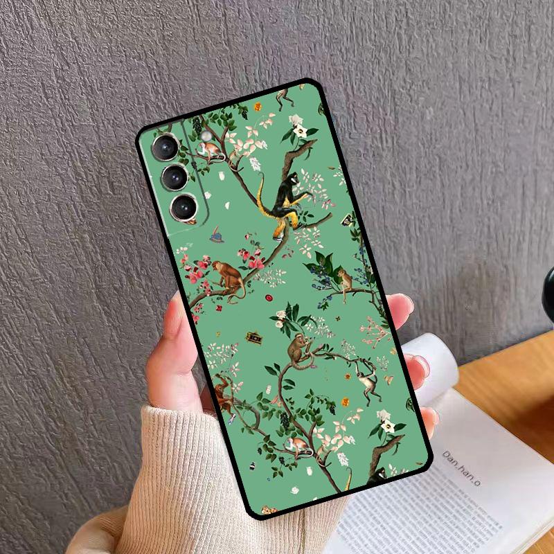 Tropische Blumen Handyhülle Für Samsung Galaxy S26 S25 S20 S21 S22 S23 S24 Ultra S10 Plus S24 FE S25 FE Cover