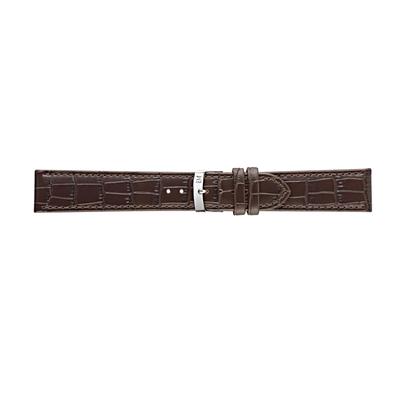 Morellato Juke Uhrenarmband - Dunkelbraun - 24mm - Verchromte Edelstahlschließe - Performance Kollektion