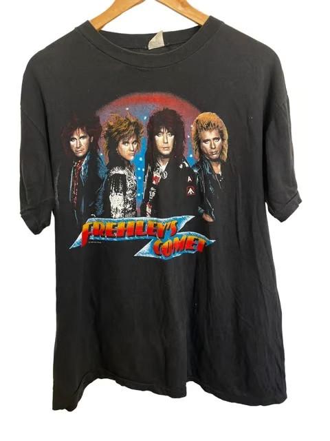 

Винтажная футболка Frehley’s Comet Группа Ace Frehley 80-е Рок Графическая футболка PA1707 Унисекс Футболка XL