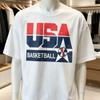 Unisexs USA Basketball Vintage Grafické Tričko Bavlna Černé Ležérní Streetwear Tričko Unisexs Retro Dream Team Inspirované Usa Basket
