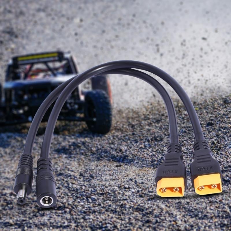 XT60 Male To 5.5x2.1mm/5.5x2.5mm Power Cable for Remote Toys Energy Storage with 5.5x2.1mm/5.5x2.5mm Male/Female Ports