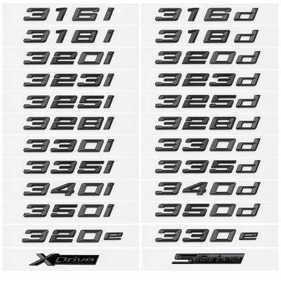 3D Glossy Black 320i 320d 320e 325d 328d 330i 330d 330e 335d 340d Emblem Sticker for BMW Serie 3 E90 E91 E92 F30 F31 F34 G20 G21