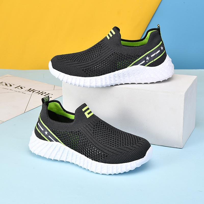 Boys' shoes 2025 spring and autumn new breathable mesh medium and large children's small boys children's mesh shoes one-pedal sneakers