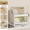 Kitchen Bowl & Chopstick Storage Rack with Lid for Tableware and Dish Draining