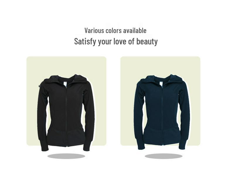 Women's Autumn/Winter Hooded Yoga Cardigan - Slim Fit, Long Sleeve Sportswear for Fitness & Running