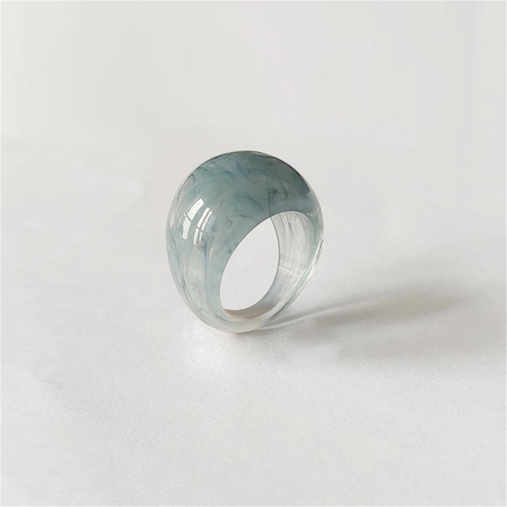 Neuer Vintage Ring für Damen Transparenter Bunter Acrylharz Ring Korea Mode Geometrischer Ästhetischer Schmuck Trend Punk Ringe