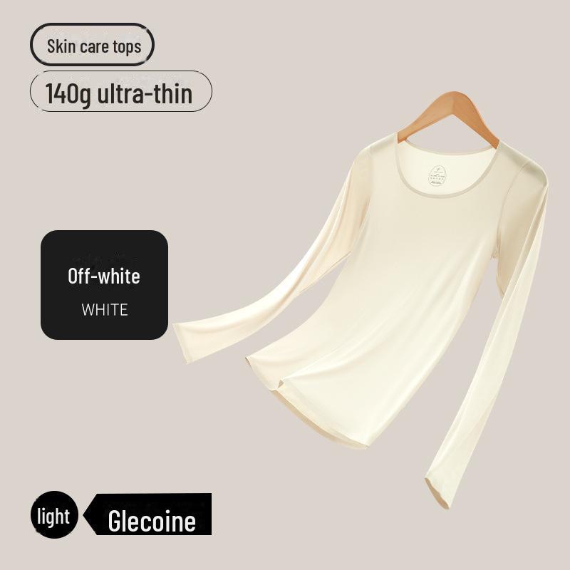 Women's Seamless Nude Ultra-Thin Thermal Underwear Set - High Elastic Autumn/Winter