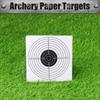 100pcs Lot 14*14cm Archery Target Paper Face for Arrow Bow Shooting Hunting Practice (White)