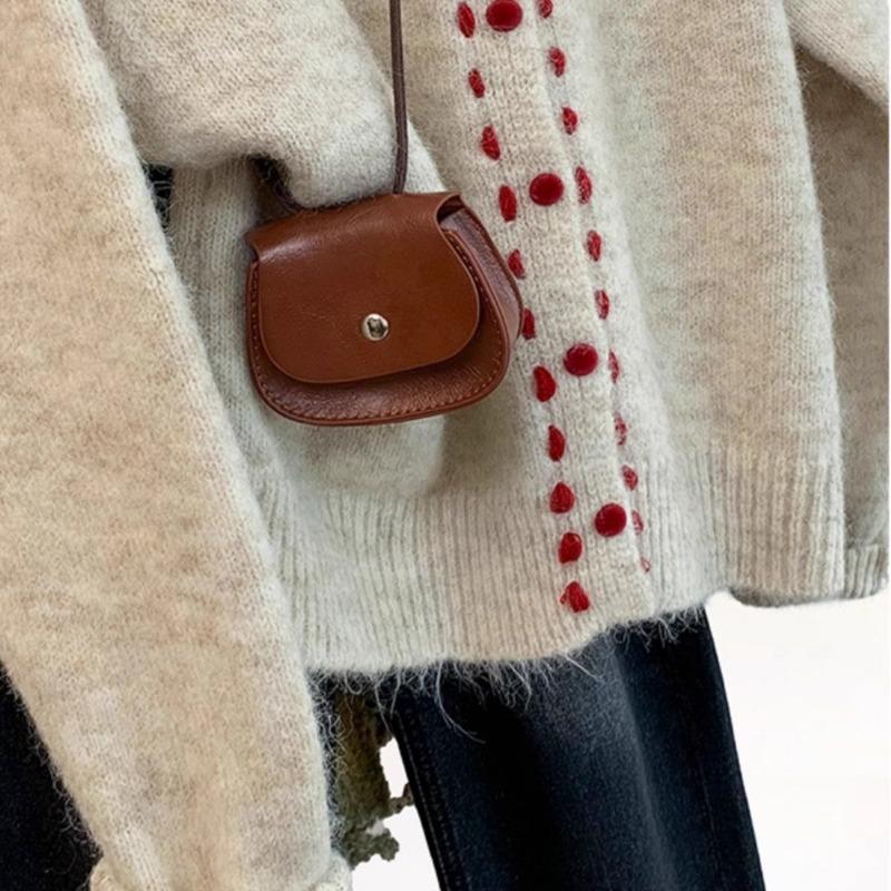 Round Neck Sweater Coat Autumn and Winter Outer Wear Knitted Cardigan Tops