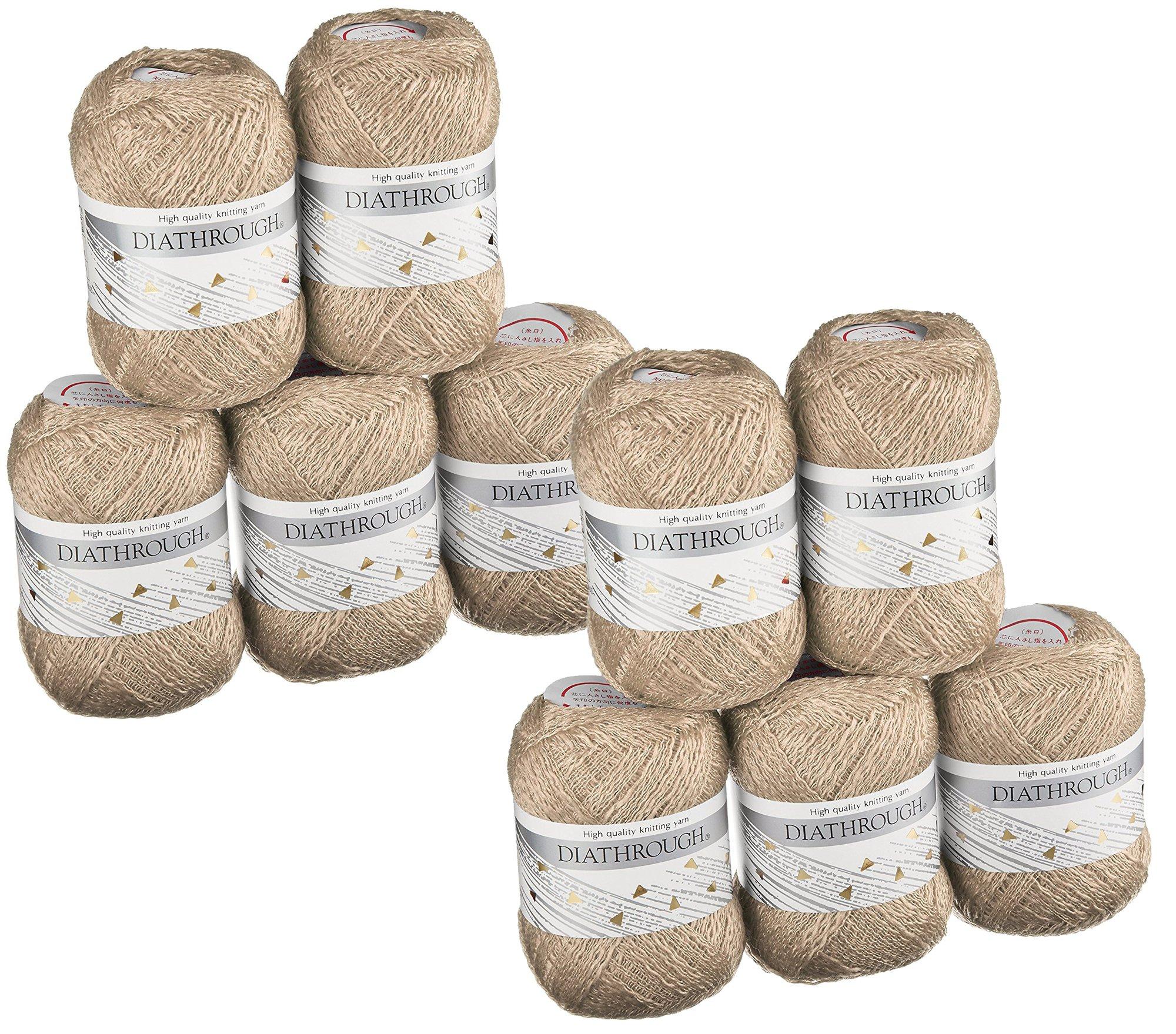 

Пряжа Diamond Yarn Пряжа Бежевый 25г 325м Набор из 10 мотков Dia-Through Сверхтонкая цв.140 Прибл. бежевый