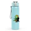 1PC Green Zombie Group Cartoon 750ml Color Plastic Sports Water Bottle Leakproof Flip Straw Lid Suitable for Sports Office Home Use