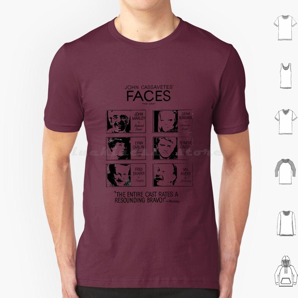 Faces  1968  Movie Poster T Shirt Big Size 100 Cotton Gena Rowlands John Cassavetes A Woman Under The Influence Film Peter
