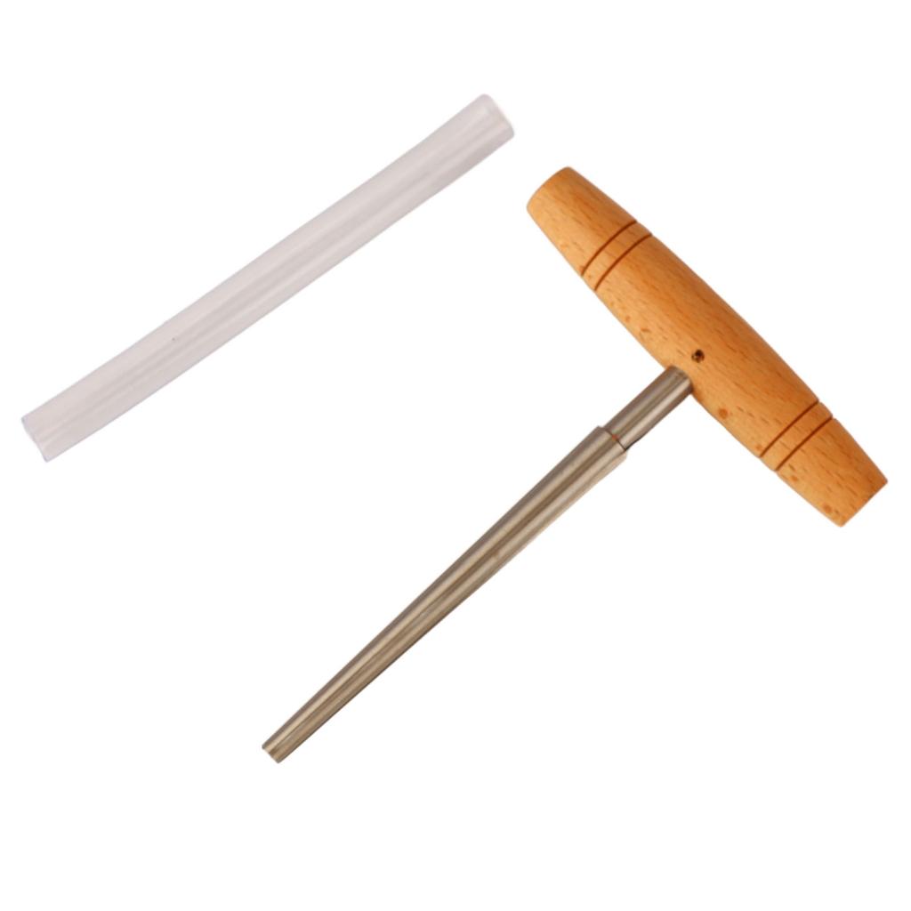 Gitarren-Stiftloch-Reamer Handgehaltene Endstiftloch-Reamer Reaming Schneidwerkzeug mit Massivholz-T-Griff