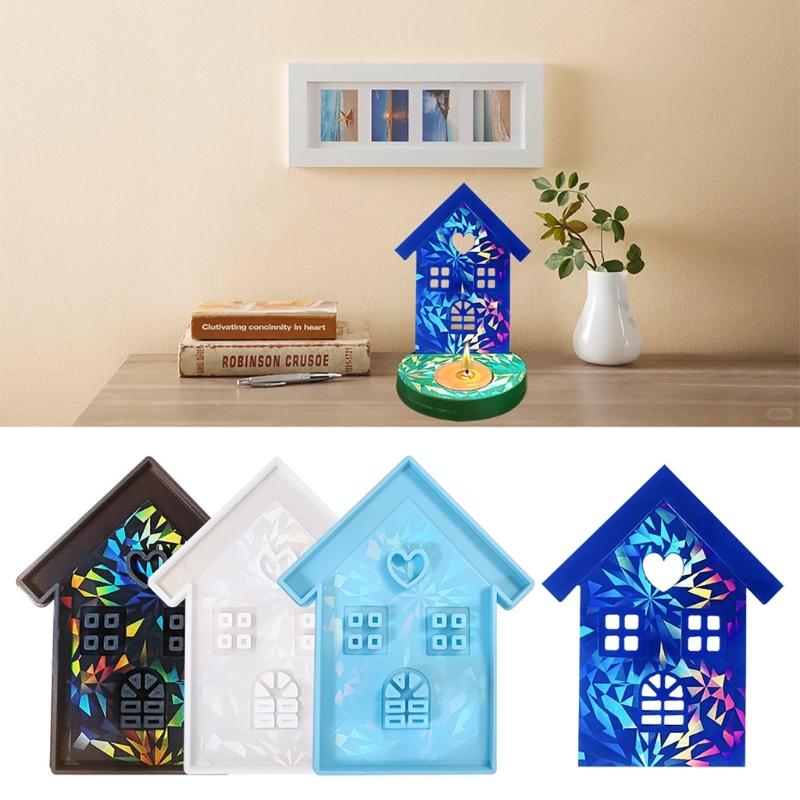 Unique House Decorations Crafting Mold Multifunctional House Shaped Candle and Soap Resin Moulds for Artistic Creation