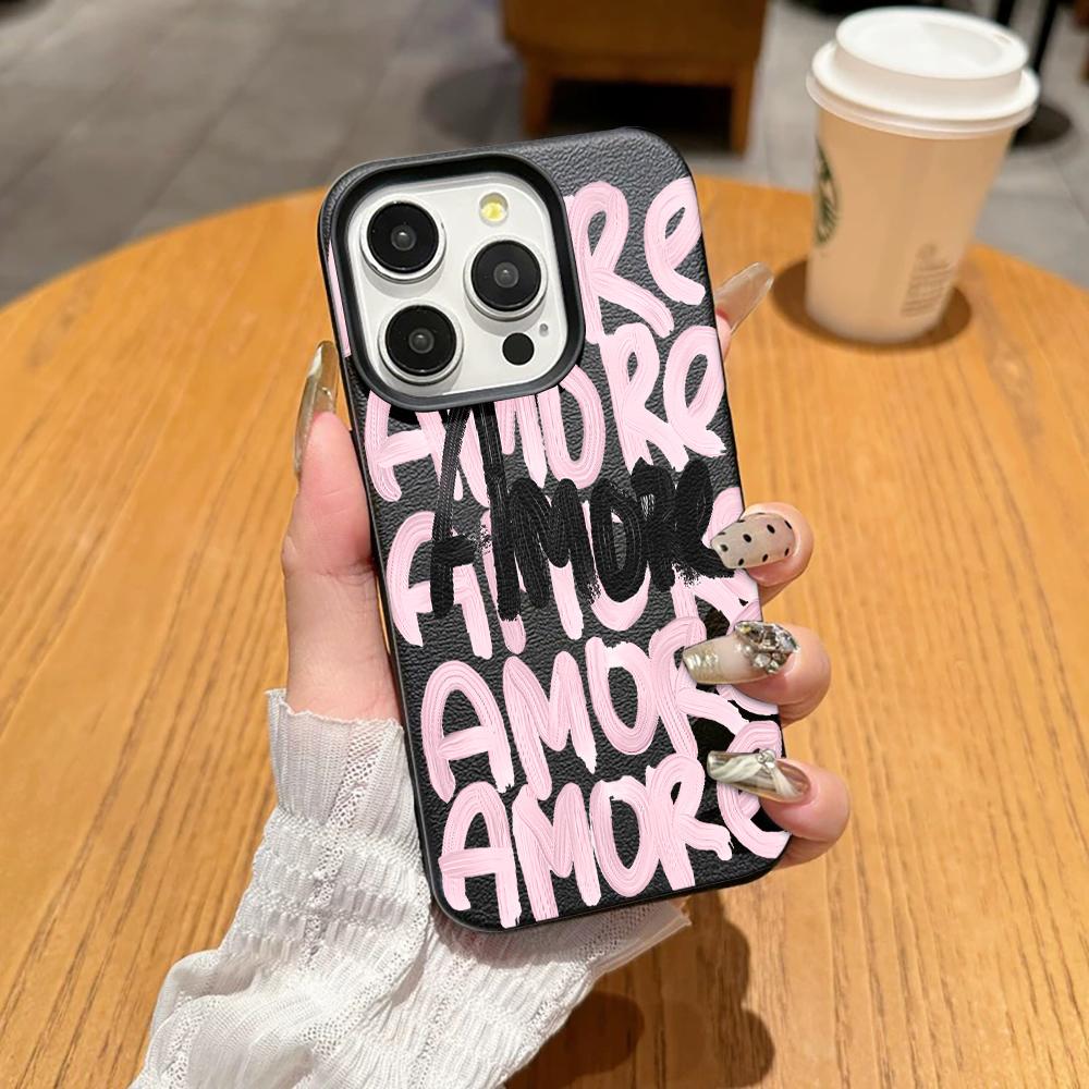Girl Heart Romantic Letter Phone Case For IPhone 16 15 14 Pro 13 12 11 17 Pro Max Case 16 Plus 17 Air Shockproof Soft Case Coque
