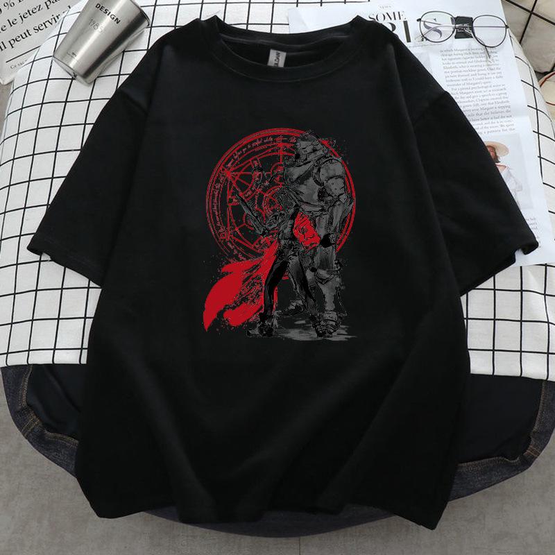 

Fullmetal Alchemist Short Sleeve Unisex Summer T-shirt Medium чёрный