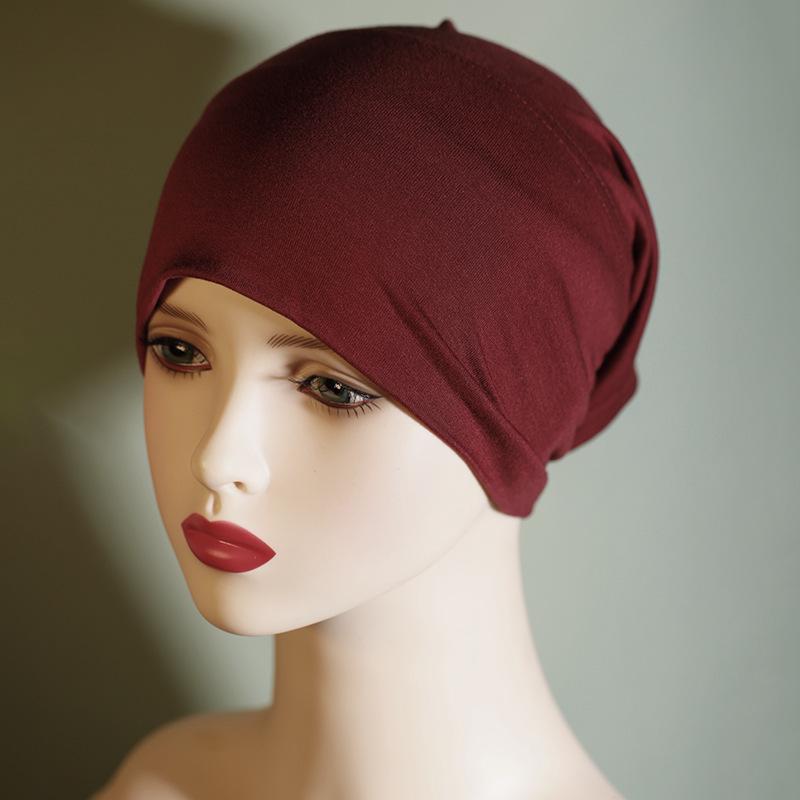 Pilling-Free, Non-Fading Multi-Color Tube Hat & Solid Pure Cotton Headscarf - Women's Elastic & Breathable