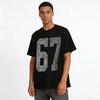 T-shirt Casual a Manica Corta con Stampa Numero 67 Vintage T-shirt in Puro Cotone
